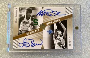 【レア】【直筆サイン】2010-11 Ultimate Collection Rivalries Signatures Magic Johnson / Larry Bird 25枚限定 Upperdeck サインカード