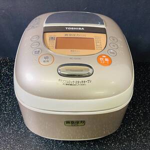 QA2334 通電確認OK TOSHIBA 東芝真空圧力IH保温釜 RC-10VSD ５合炊き レディッシュゴールド 2010年製 検E 