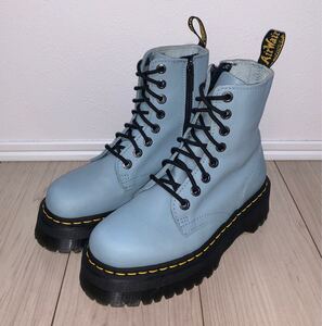 美品 Dr.Martens JADON Ⅲ PISA CARD BLUE 8HOLE BOOTS 27760485 24cm UK5 ドクターマーチン ジェイドン ８ホール ブーツ 厚底 ブルー 青