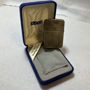 〇B005-K44-6828◎ Zippo ジッポー Sterling Silver スターリング シルバー 1941 Replica 重量約35.2g ジッポ ライター 箱付き 火花OK