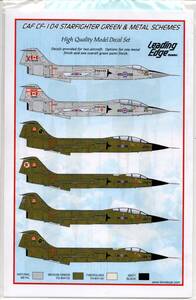 1/48Leading Edge models リーディングエッジデカール LE48-57 CAF CF-104 STARFIGHTER GREEN & METAL SCHEMES