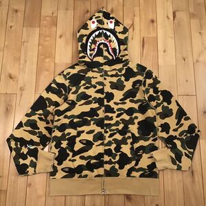 1st camo yellow シャーク パーカー Lサイズ shark full zip hoodie a bathing ape BAPE エイプ ベイプ アベイシングエイプ 迷彩 bbi8