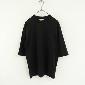 ハンドバーク handvaerk *コットンクルーネックハーフスリーブTシャツ*S黒ブラック無地カットソー(33-2410-194)【60K42】