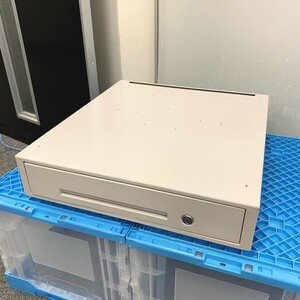 @S1589 現状品/保証無し 東芝テック TEC 標準ドロアー DRW-4650V-F1 (フェアホワイト) 鍵1本 4極4芯モジュラーケーブル付属