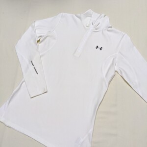 ☆AH15 UNDER ARMOUR アンダーアーマー メンズ M MD 長袖 ハーフジップ カットソー 白 スポーツ ウェア トレーニング