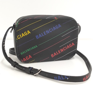 【中古】BALENCIAGA エブリデイ カメラバッグXS ショルダーバッグ レザー ブラック 552372