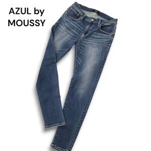 AZUL by MOUSSY アズール マウジー 通年 ストレッチ USED加工★ スキニー デニム パンツ ジーンズ Sz.S　メンズ　C4B04186_9#R