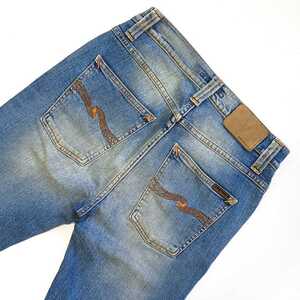 ヌーディージーンズ lean dean ストレッチ ユーズド加工 デニム W28 ジーンズ nudie jeans リーンディーン 1002774