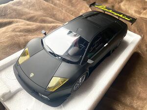 【本体美品】 京商 1/18 Lamborghini Murcielago ランボルギーニ ムルシエラゴ R-GT マットブラック [KSR18505BK]　M22030903