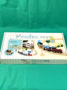 新品 Wooden toys 汽車レールセット　スタンダード　送料込み