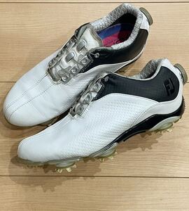 人気！ FOOT JOY フットジョイ 94837J ゴルフシューズ DNA BOA ボア ホワイト系 22.5W レディース ゴルフウェア ○ 新規×