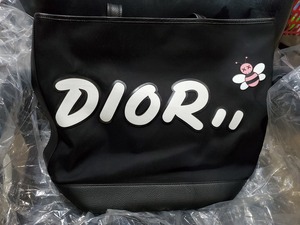 Christian Dior クリスチャンディオール KAWSコラボ ナイロン レザー 2WAY トートバッグ
