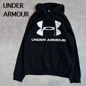 UNDER ARMOUR アンダーアーマー　プルオーバー スウェット　トレーナー　パーカー　M ブラック　黒　　メンズ　 スウェットパーカー