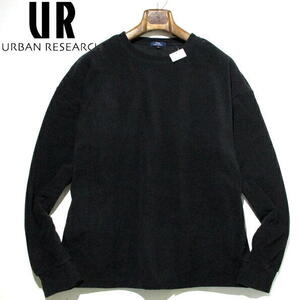 新品 未使用▼ アーバンリサーチ　フリース　クルーネック　スウェット　黒　ブラック　Lサイズ　URBAN RESEARCH　メンズ