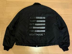 RAF SIMONS17AW/Any Way Out Bomber Jacket MA-1/ラフシモンズ/ブルゾン/46/ナイロン/BLK /中古/707-30002