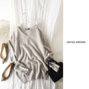 ユナイテッドアローズ UNITED ARROWS☆ウールVネックニット☆M-S 5929