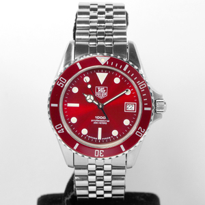 腕時計 TAG HEUER タグ・ホイヤー プロフェッショナル1000 980.913N クオーツ メンズ デイト 逆回転防止ベゼル 稼動 電池交換済