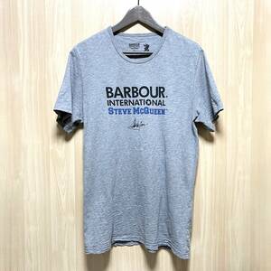 希少品 バブアー × スティーブ・マックイーン コラボ Tシャツ BARBOUR INTERNATIONAL STEVE McQUEEN 英国 モーターサイクル ライダー