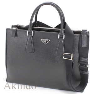 【新品・未使用】プラダ PRADA 2VG061 ガレリア ラージ ブリーフケース ブリーフバッグ 2Way ショルダー 定価86万 A4 ビジネス