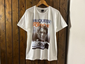 新品★スティーブマックイーン　栄光のル・マン　プリントTシャツ★ポルシェ/ハリウッド俳優/キングオブクール/映画