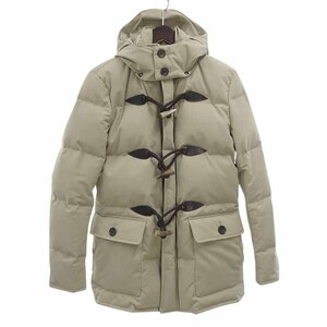 AKM DUFFLE COAT DOWN フード ダッフル ダウン ジャケット コート ベージュ サイズ メンズL