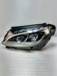 S-2350 ベンツ Cクラス 左 ヘッドライト LED W205 前期 A2059060605 A 205 906 06 05 打刻:C Mercedes 純正 12.19S本