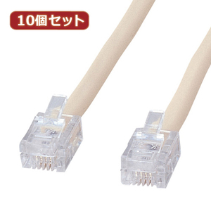 10個セット サンワサプライ シールド付ツイストモジュラーケーブル TEL-ST-05N2 TEL-ST-05N2X10 /l