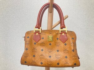 ★☆MCM エムシーエム ヴィセトス柄 2WAY バッグ ハンドバッグ ショルダーバッグ ブラウン ヴィンテージ 総柄 レザー レディース 中古☆★