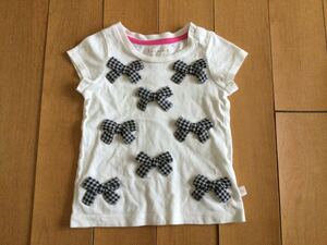 KATE SPADE ケイトスペード　キッズ　半袖Tシャツ リボン　白　サイズ90 女の子 ガール