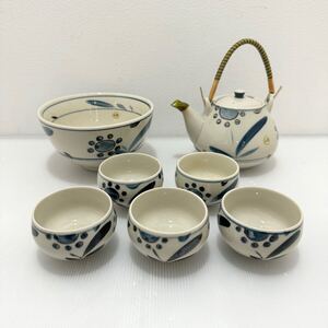 D(1021g4) 茶器揃 茶器 急須 / 湯呑 5客 / 深鉢 / セット 茶道具 和食器 食器 