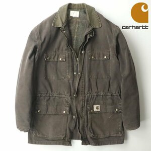 美品 Carhartt カーハート PB1373 ヘビーコットンダック チョアコート カバーオール ブラウン 2XL 裏ブランケット【相場価格￥28,600-】