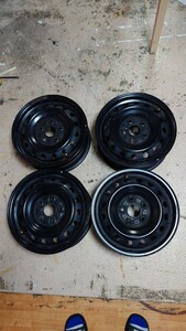 （鉄ホイール）15×6J 5H/114.3 ハブ径60mm オフセット不明　J15×6J DOT 1209/6WQ 25 　15インチ　４本出品していますが価格は１本です。