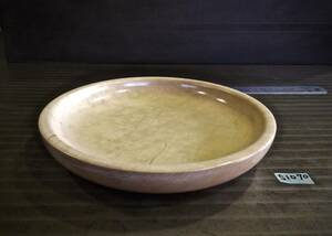 カエデ チジミ杢 手作りのお皿 無垢一枚板からロクロで制作しました。(S1070) 未使用 小皿 漆器 新品 花台 木工旋盤 ウッドターニング