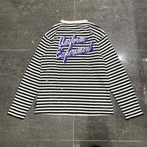 UNIFORM EXPERIMENT SPLASH PAINT STRIPED L/S TEE SIZE-3 UE-170060 ユニフォームエクスペリメント スプラッシュペイントストライプ 長袖T