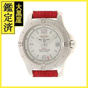 BREITLING　ブライトリング　コルトレディ　A77388　ステンレス/革　ホワイト　女性用クオーツ時計【473】