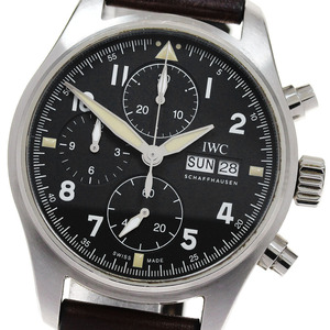 IWC SCHAFFHAUSEN IW387903 パイロットウォッチ スピットファイア クロノグラフ デイデイト 自動巻き メンズ _845733