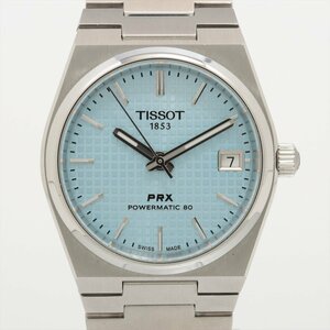 ■ 1円 ～ 中古 美品 参定10.7万■ ティソ TISSOT ■ PRX パワーマティック 80 35mm ■ アイスブルー 青 機械式 T137 ユニセックス