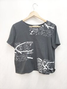 ◇ CHILD WOMAN チャイルドウーマン イラスト プリント 半袖 Tシャツ カットソー サイズF ブラック レディース P