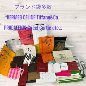 ブランド袋多数 HERMES CELINE Tiffany&Co. PRADAFENDI GuccI Cartie エルメス グッチ ディオール ティファニー グッチ カルティエ 保存袋