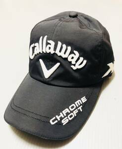 新品！Callaway （キャロウェイ）レインキャップ　ユニセックス (Unisex)（ブラック×ホワイト）ODYSSEY刺繍 CHROME SOFT　XR