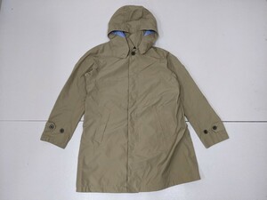 4．GORE-TEX AIGLE エーグル ゴアテックス ナイロンジャケットコート レインウェア 8504-61401 メンズXL ベージュ y507