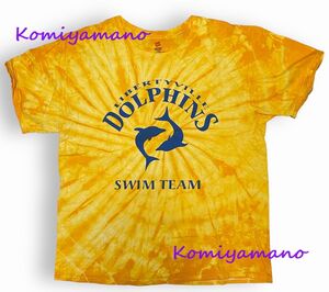 アメリカ スイミングクラブ タイダイ 選手 Tシャツ 水泳チーム ドルフィン Hanes Swim Team Tシャツ