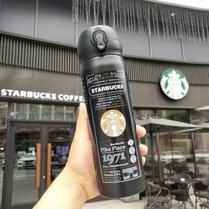 2023年限定新品　海外限定　スタバ　スターバックス　ステンレスボトル 水筒　タンブラー　500ml ブラック