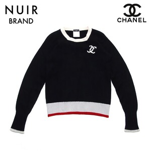 シャネル CHANEL セーター ココマーク ニット サイズ42 1996年 96A カシミヤ ブラック