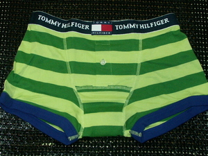 3241-L①　新品本物即決★TOMMY HILFIGER　トミーヒルフィガー【L】メンズショートボクサーパンツ・グリーン 