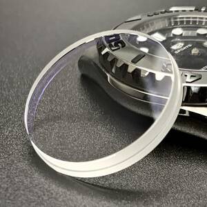 SEIKO SKX007 SBSA SRPD 7S26-0020 等用 風防 4.2mm サファイアクリスタル フラット スロープベゼル用 ブルーAR セイコー MOD カスタム SKX