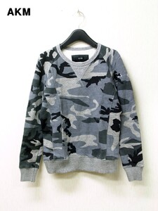 3【AKM 迷彩スウェット エーケイエム スウエット SUIBOKU CAMO 水墨カモフラージュ】