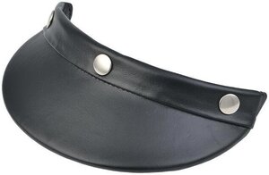 新品 SHM LEATHER VISOR ジェットヘルメット用 ホースハイド製 馬革製 レザー製 フラットバイザー [ブラック] 茶芯黒 汎用 DIN MARKET 立花