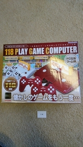 ファミコン FC 互換機 118 PLAY GAME COMPUTER プレイゲームコンピューター コントローラー 2個 AVケーブル 箱 取説 新古品