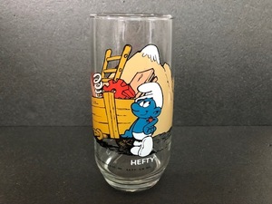 【 値下げ ! 】 即決 80s SMURF HEFTY Vintage Glass スマーフ ヘフティ ヴィンテージ グラス タンブラー コップ V-11-7